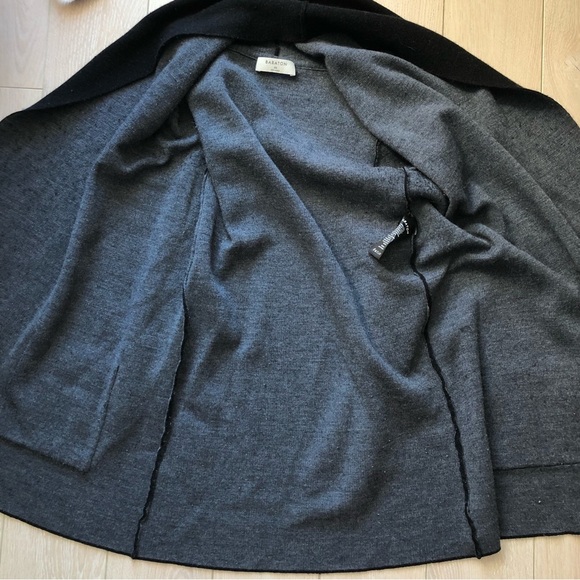 Babaton Merino Wool Black & Grey Cardigan - Picture 9 of 12